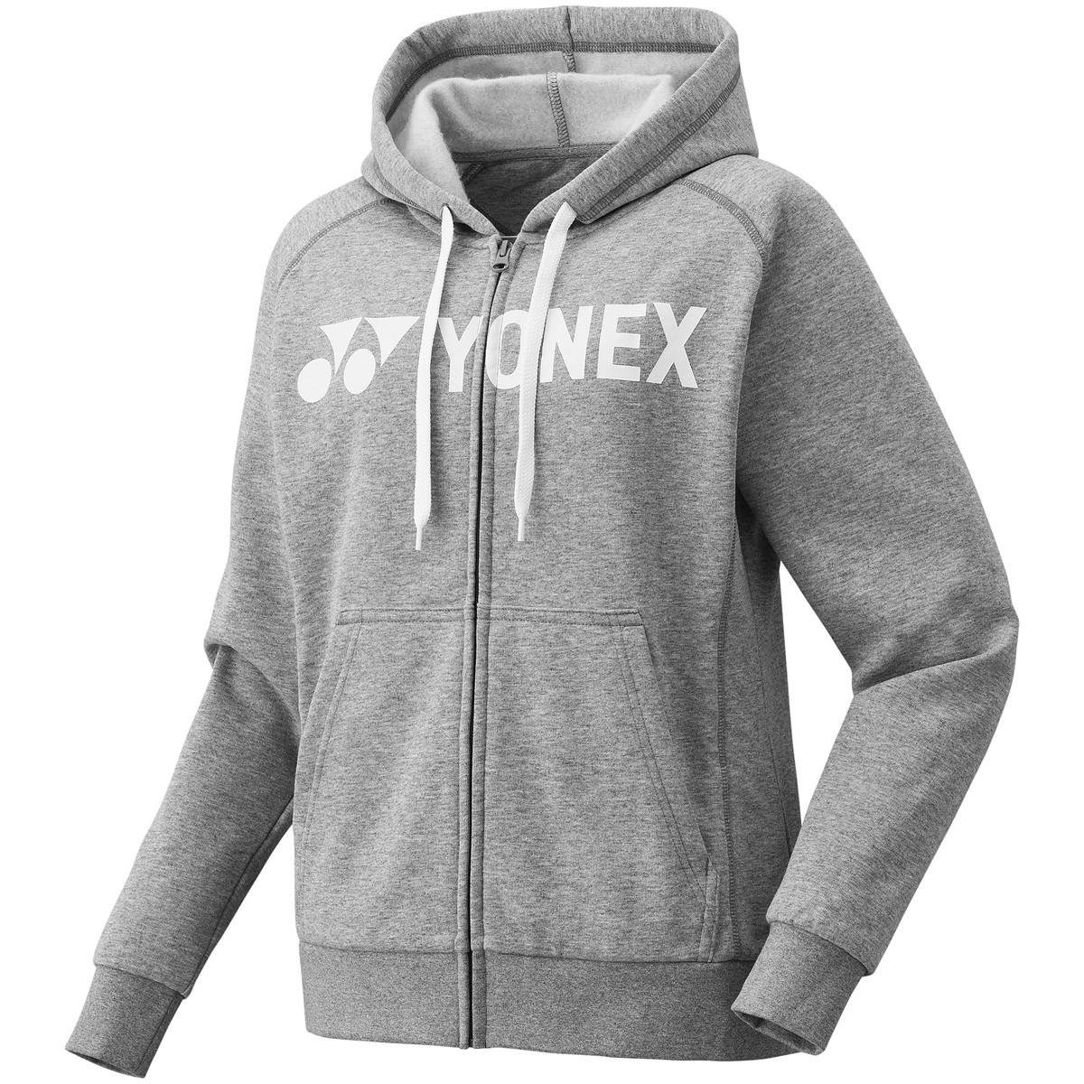 Yonex-Full-Zip-Club-Team-Dame-Hoodie-Gra-grey-hattetroje-bluse-sweat-kvinde-badminton-tennis-padel-1-p