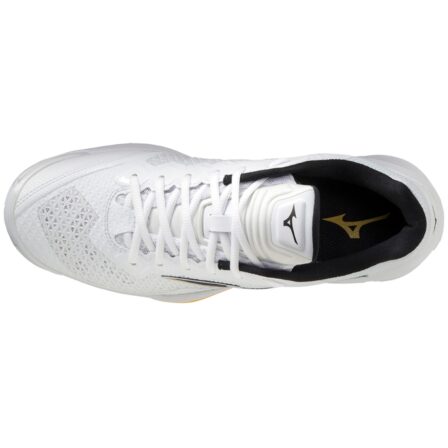 Mizuno-Wave-Stealth-V-WhiteYellow-badminton-sko