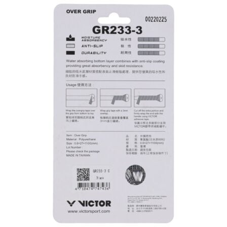 Victor-GR233-Overgrip-3-Pack-White-1