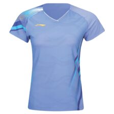 Li-Ning AAYV146-4 Side Effect Women T-shirt Light Blue